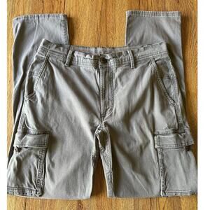 L.L. Bean Vtg Grey Cargo Pants Size 31x34